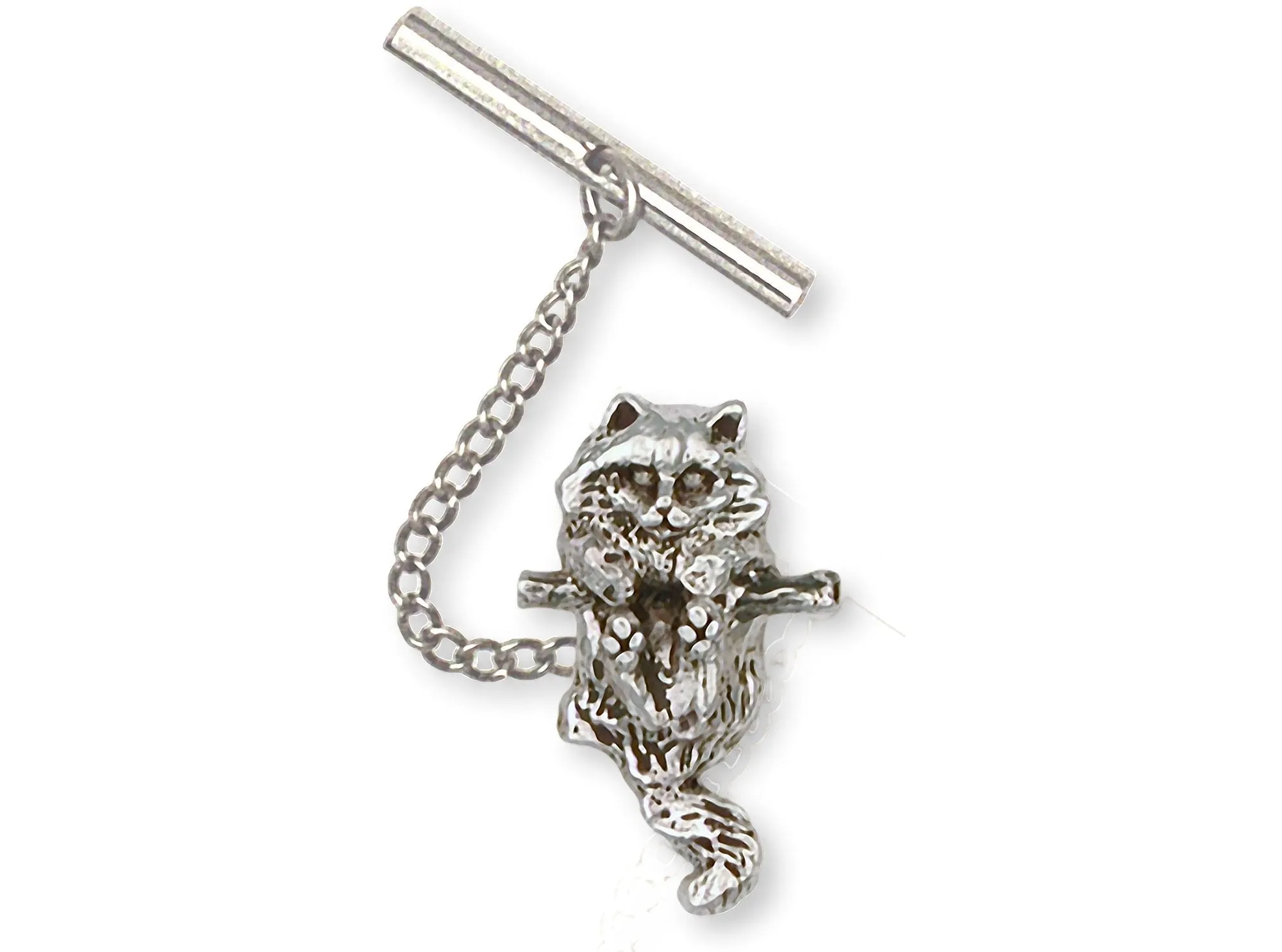 Cat Jewelry Sterling Silver Handmade Cat Tie Tack  CT50-TT