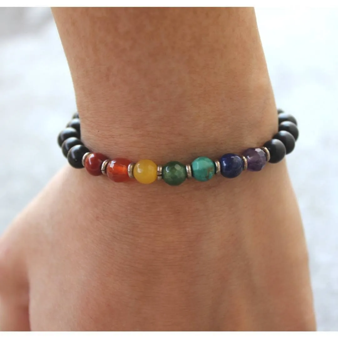 Chakra Gemstones Mala Bracelet