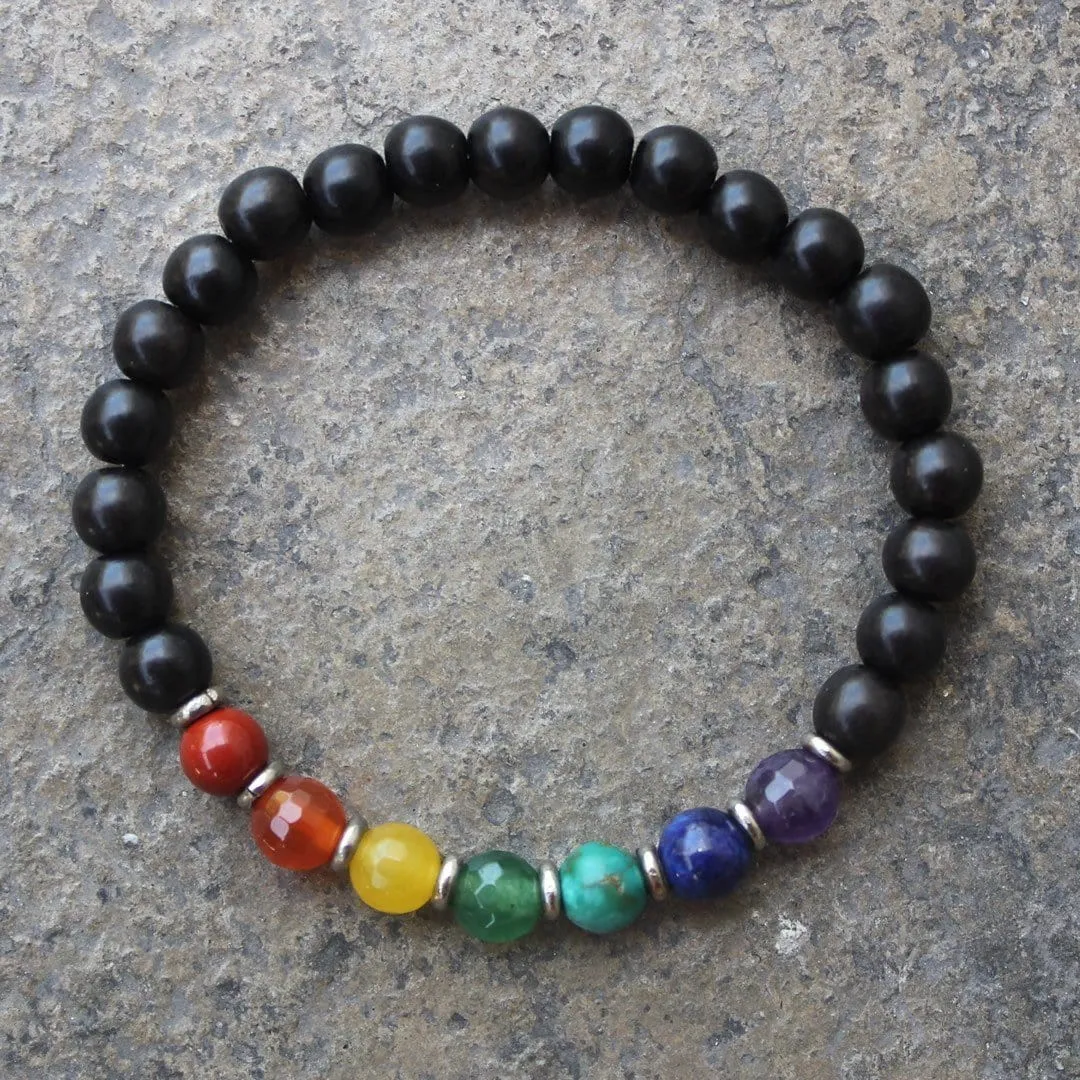 Chakra Gemstones Mala Bracelet