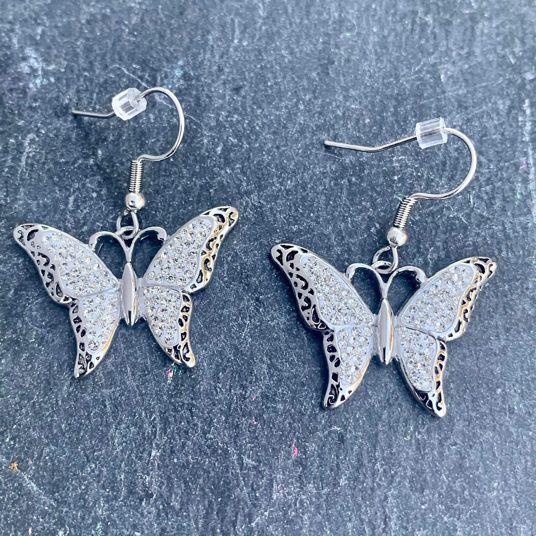 Crystal Butterfly Earrings -  SK2581E