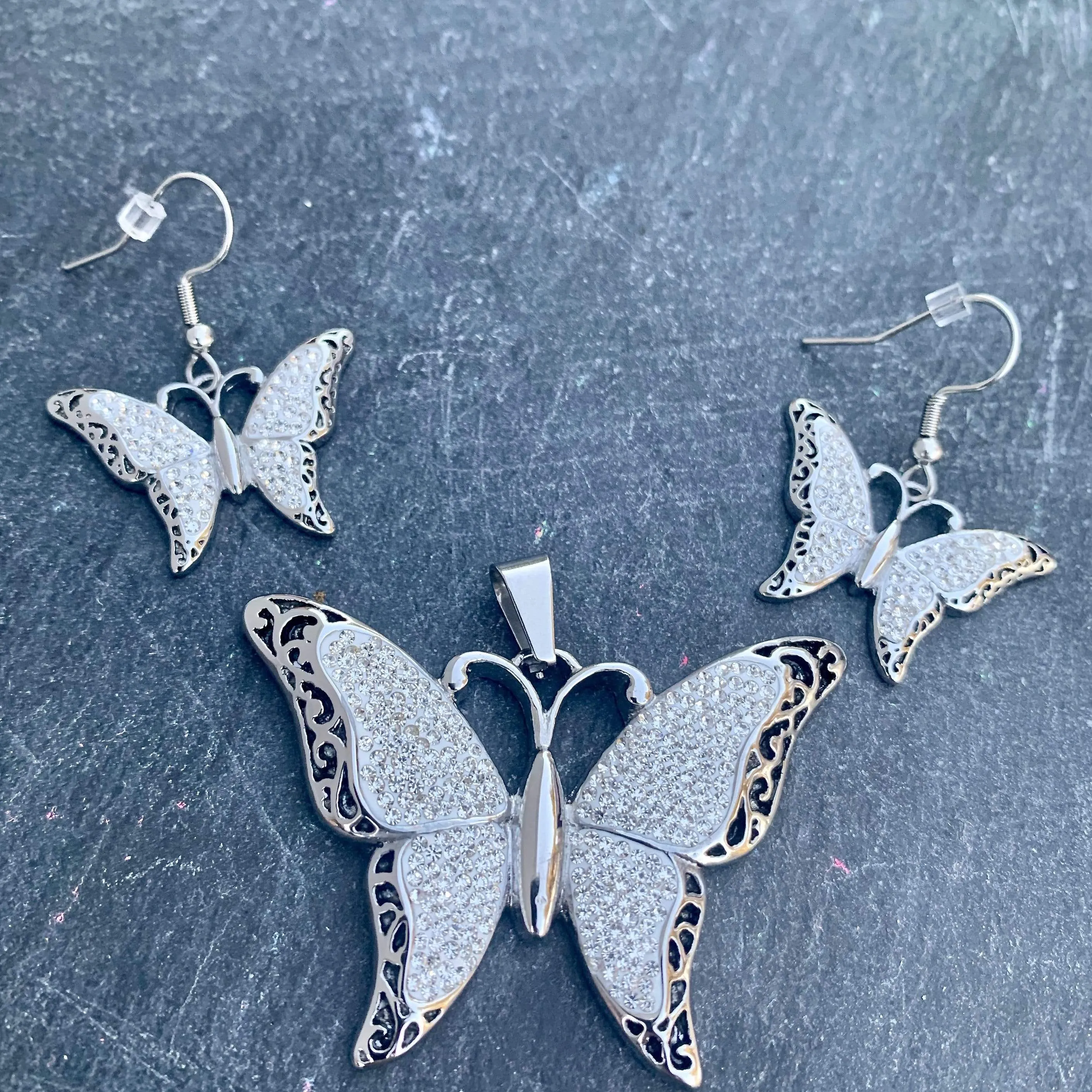 Crystal Butterfly Earrings -  SK2581E