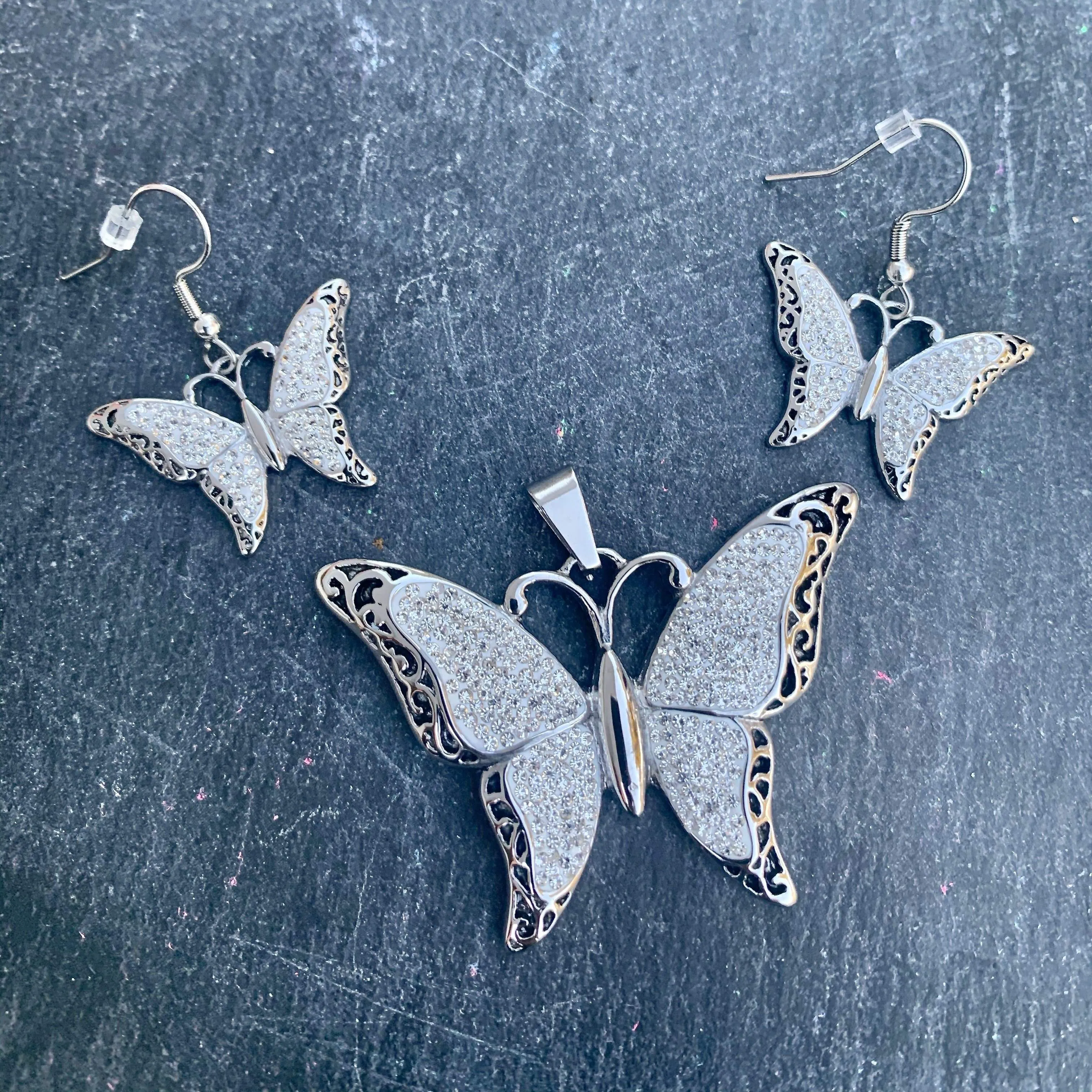 Crystal Butterfly Earrings -  SK2581E