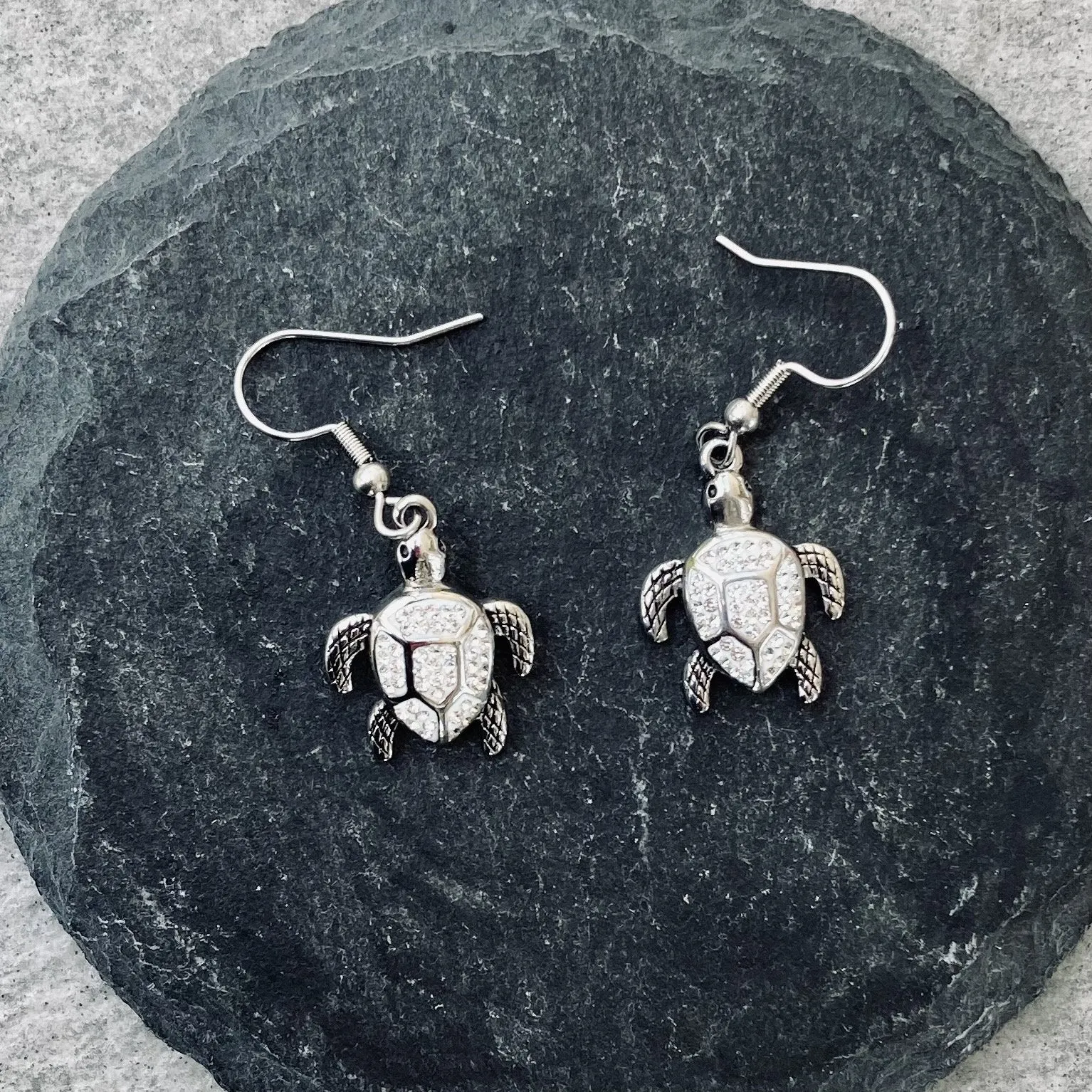 Crystal Land Turtle - Small - Earrings - SK2591E