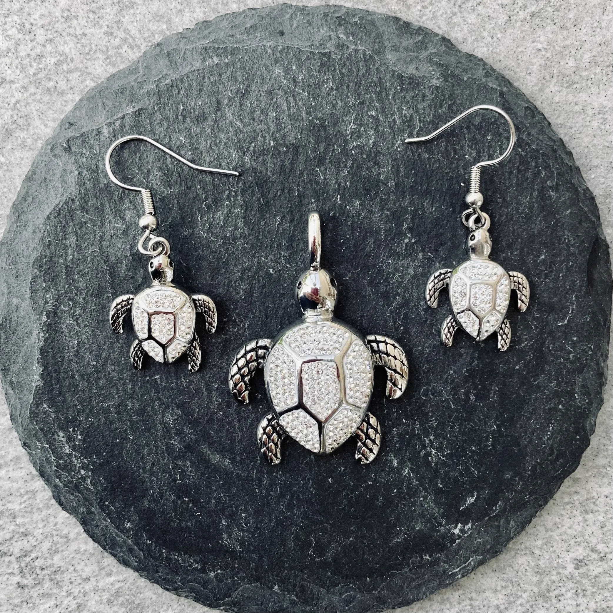 Crystal Land Turtle - Small - Earrings - SK2591E