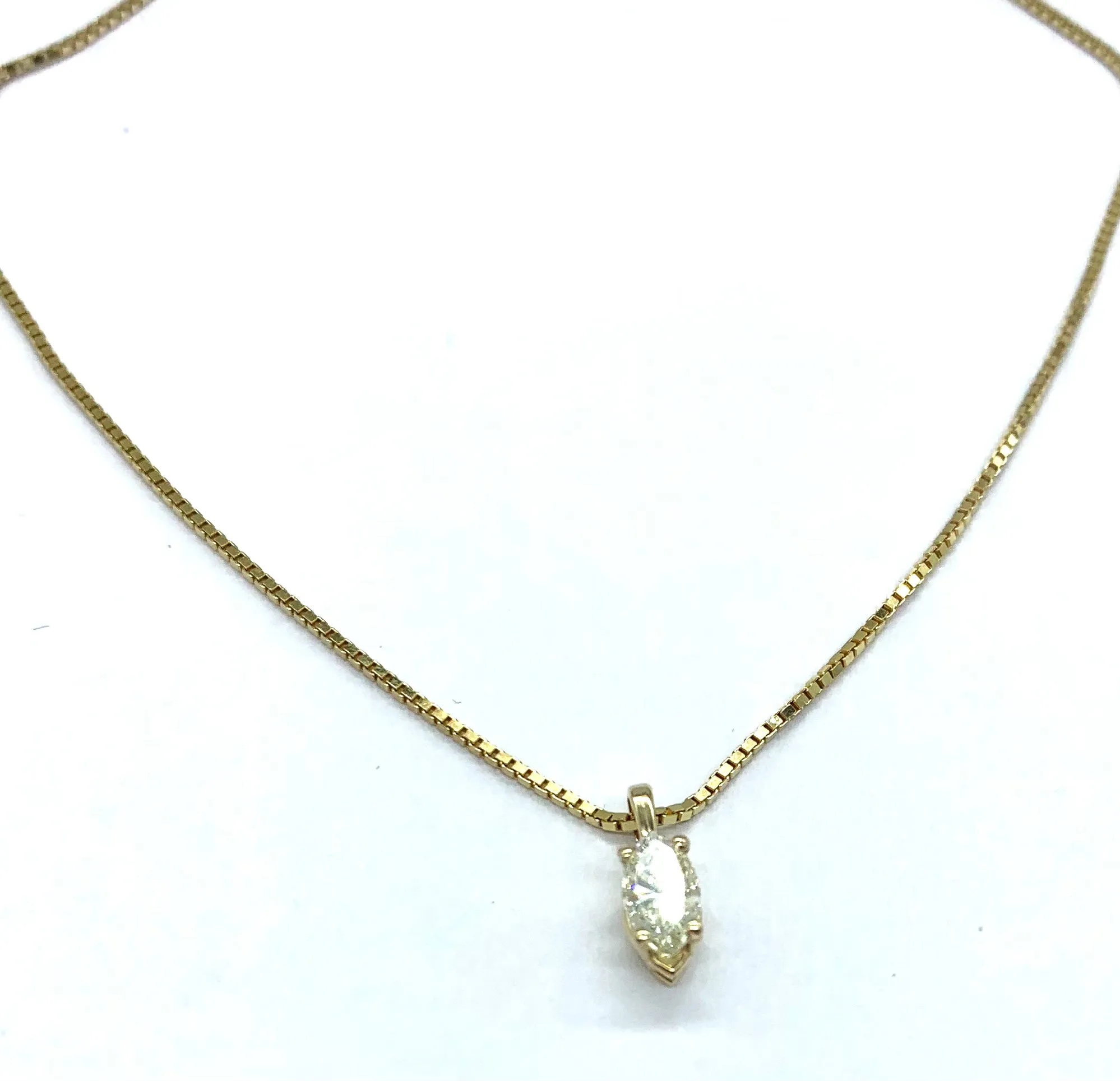 Diamond Marquise Pendant