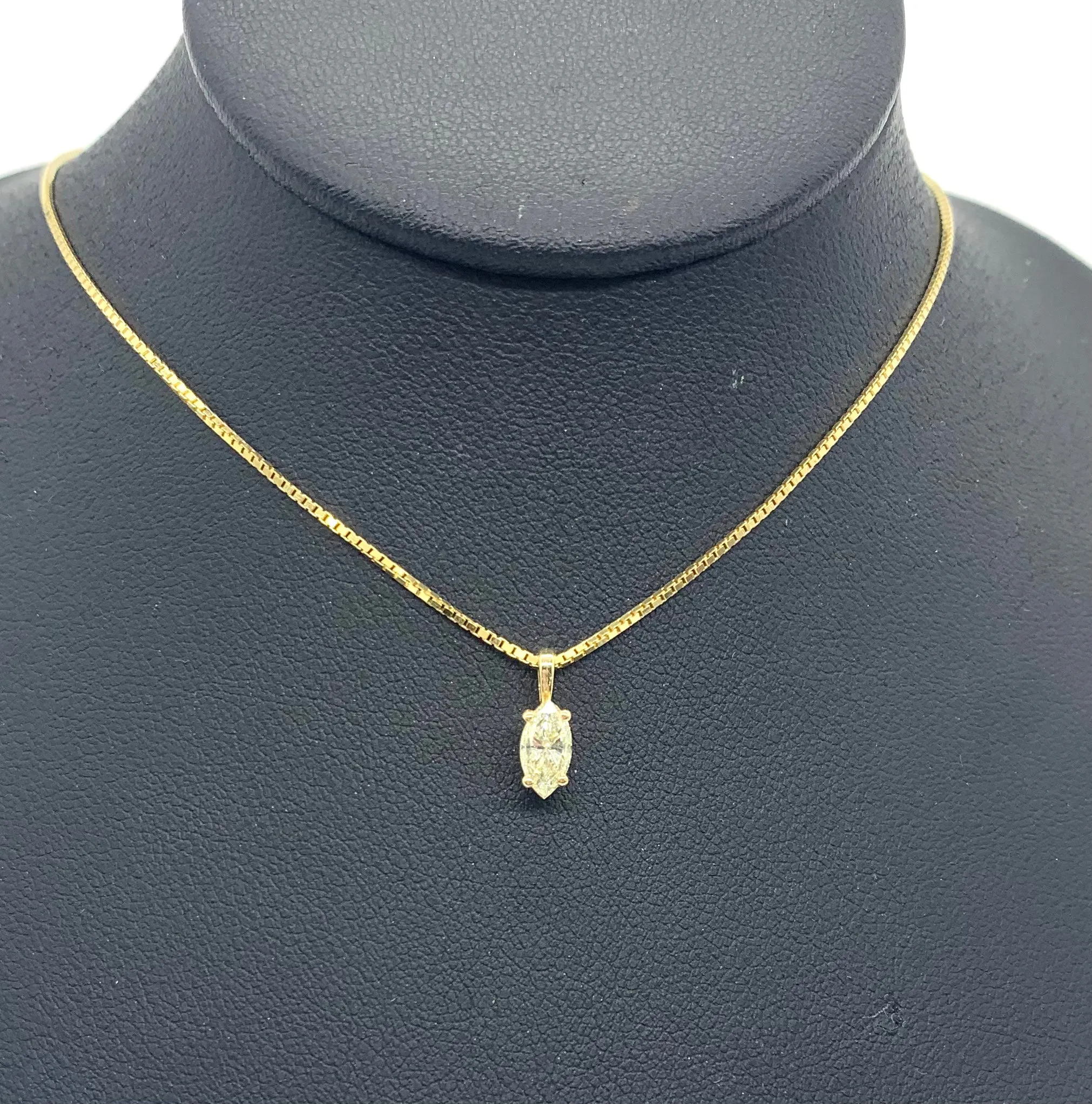 Diamond Marquise Pendant