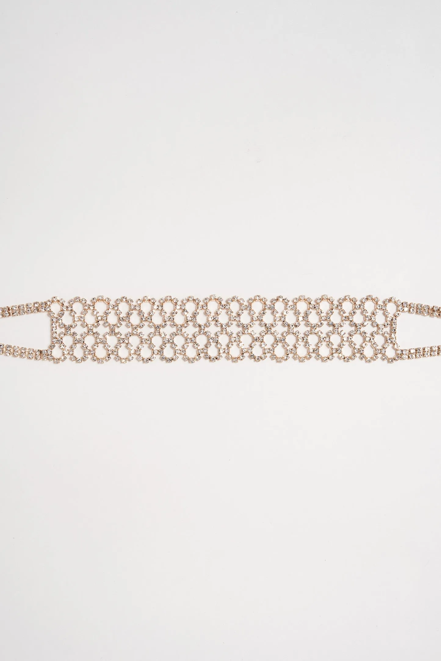 Ella Rhinestone Choker - Gold