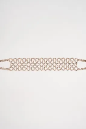 Ella Rhinestone Choker - Gold