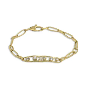 Elongated Ovals Diamond Bracelet