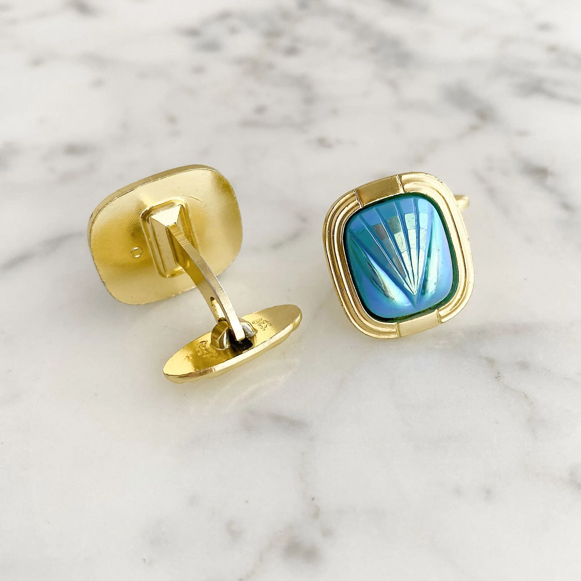 EMBRY vintage blue cuff links