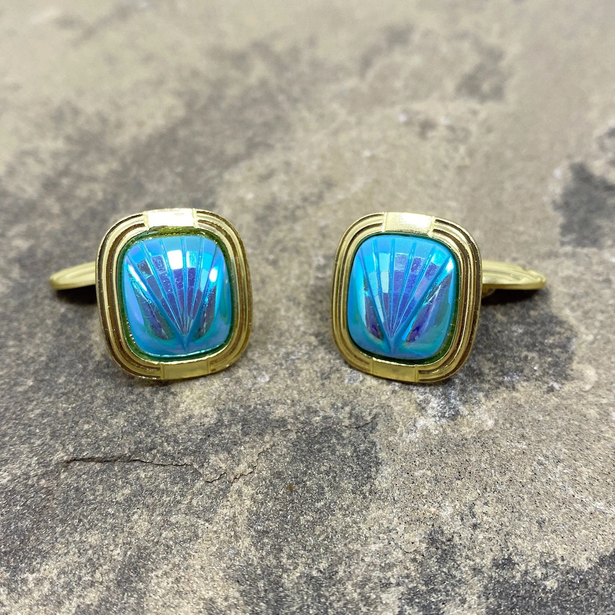 EMBRY vintage blue cuff links