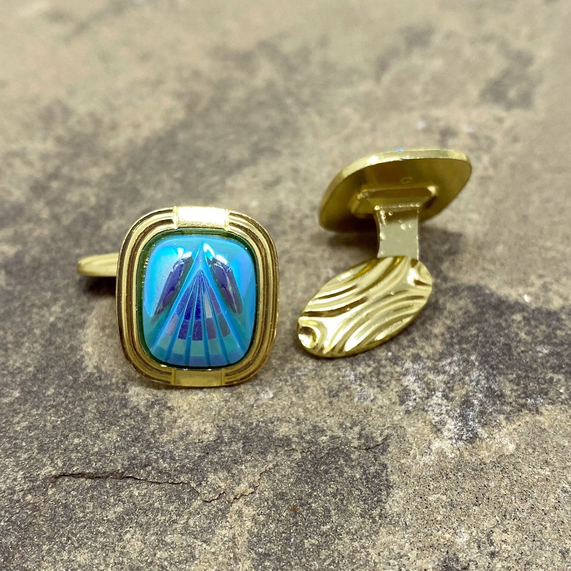 EMBRY vintage blue cuff links