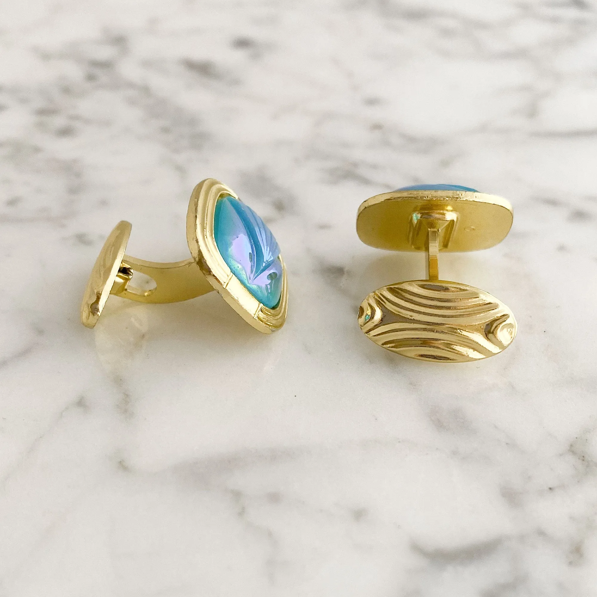 EMBRY vintage blue cuff links