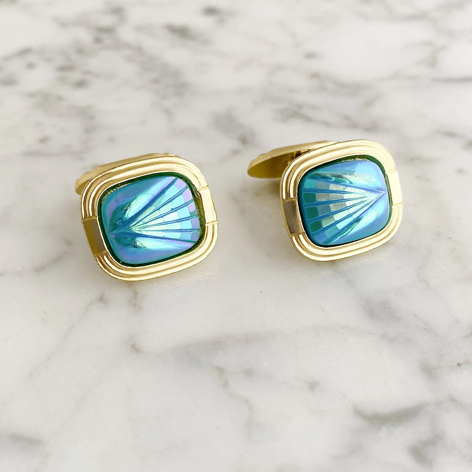 EMBRY vintage blue cuff links