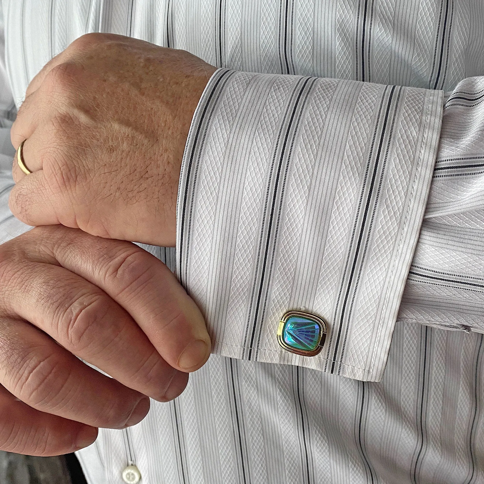 EMBRY vintage blue cuff links