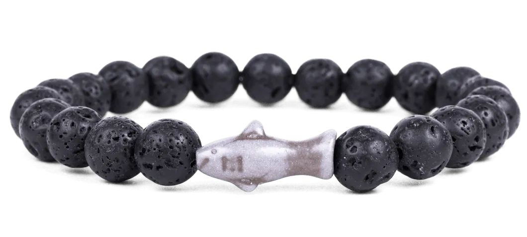 Fahlo Shark Lava Stone Voyage Bracelet