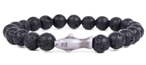 Fahlo Shark Lava Stone Voyage Bracelet