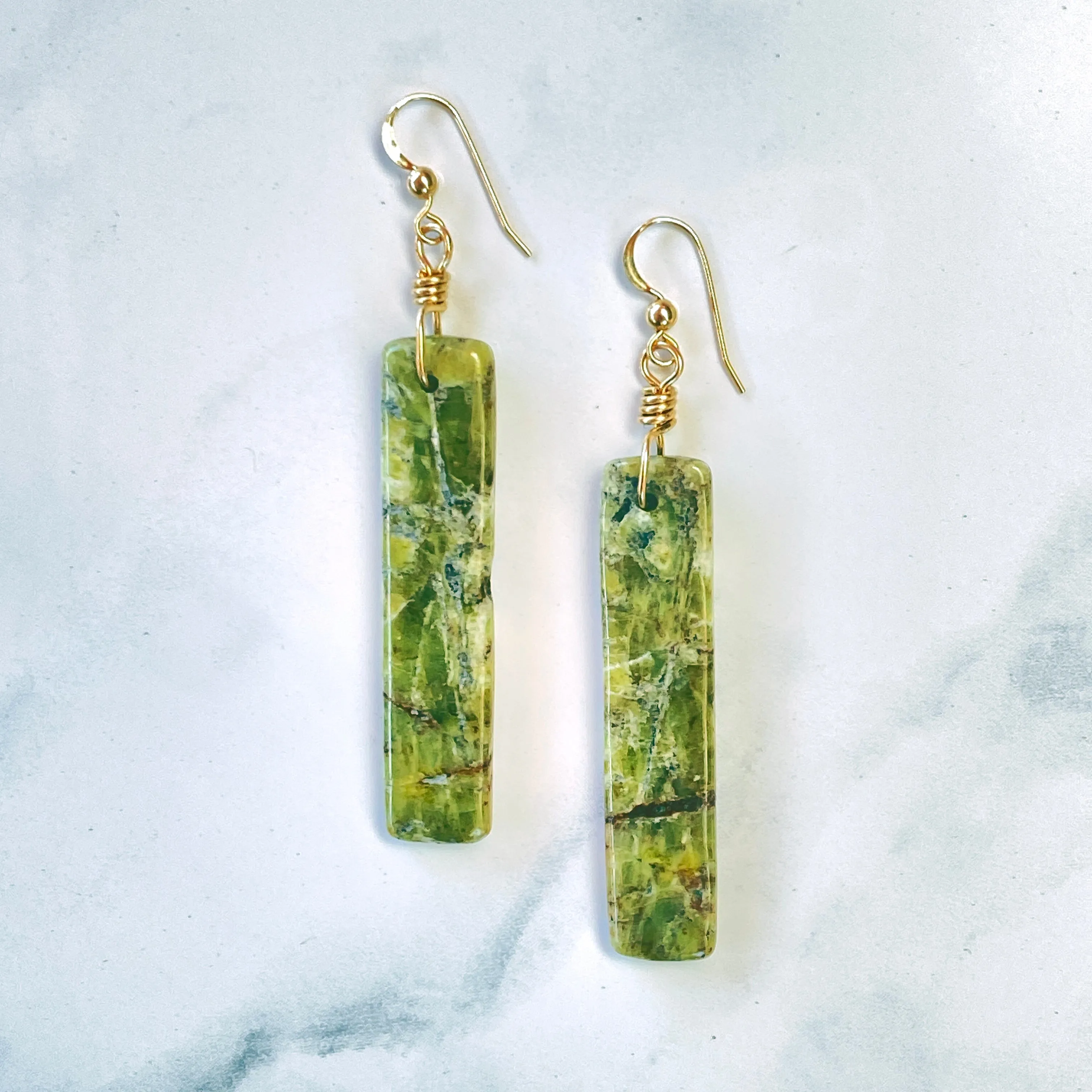 Genuine Peridot gemstone Earrings