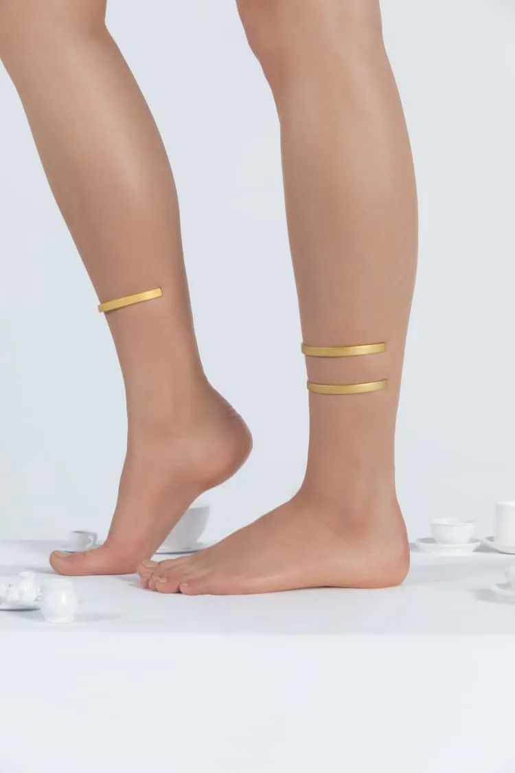 Gold cuff anklet