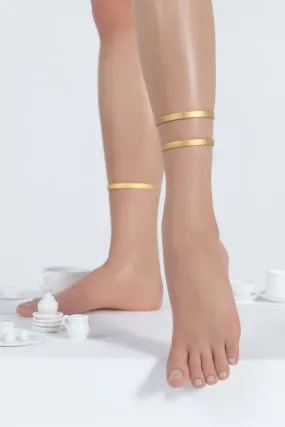 Gold cuff anklet