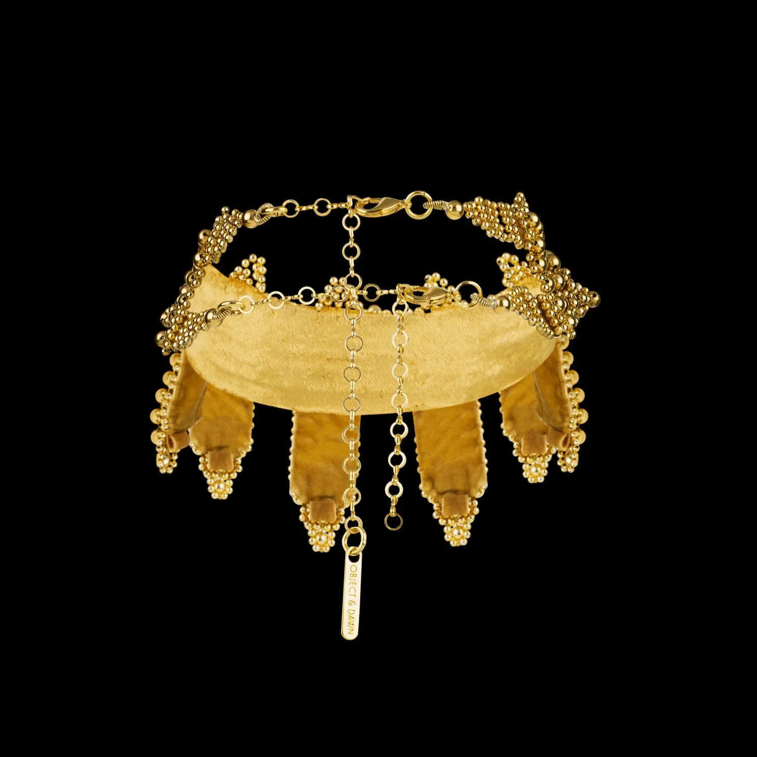 Gold Eingana Choker w/ Removable Tassels