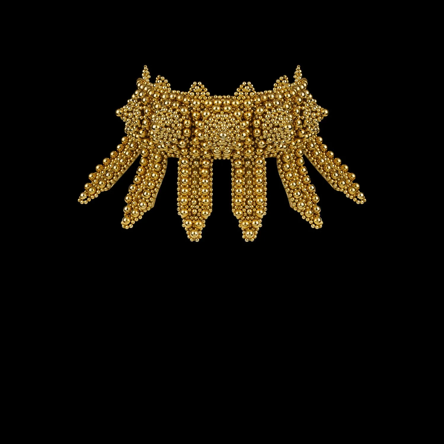 Gold Eingana Choker w/ Removable Tassels