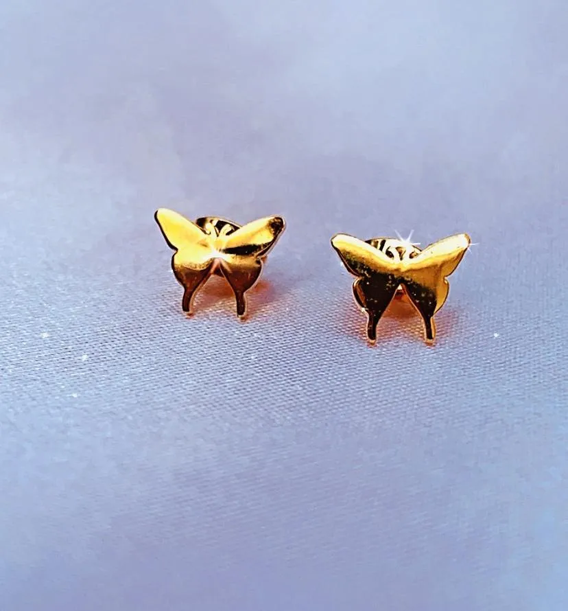 Gold plated stud earrings/fashion/earrings/women/#04GPSE