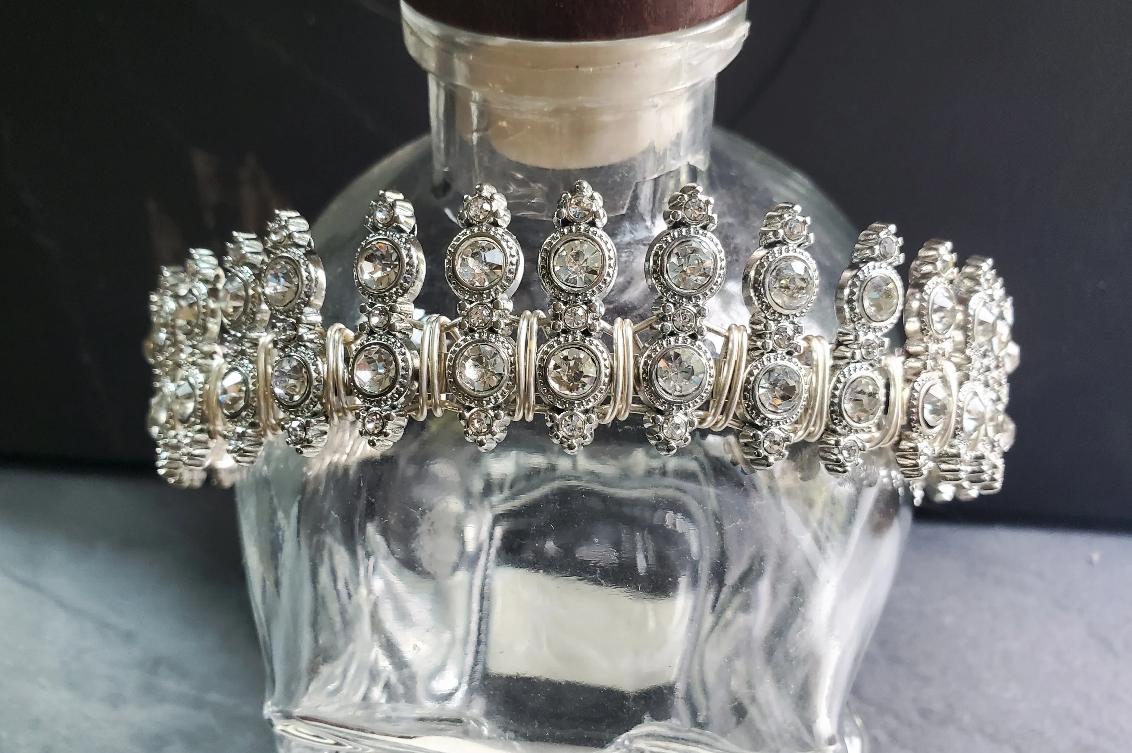 Heavy Rhinestone Tiara Headband Crown