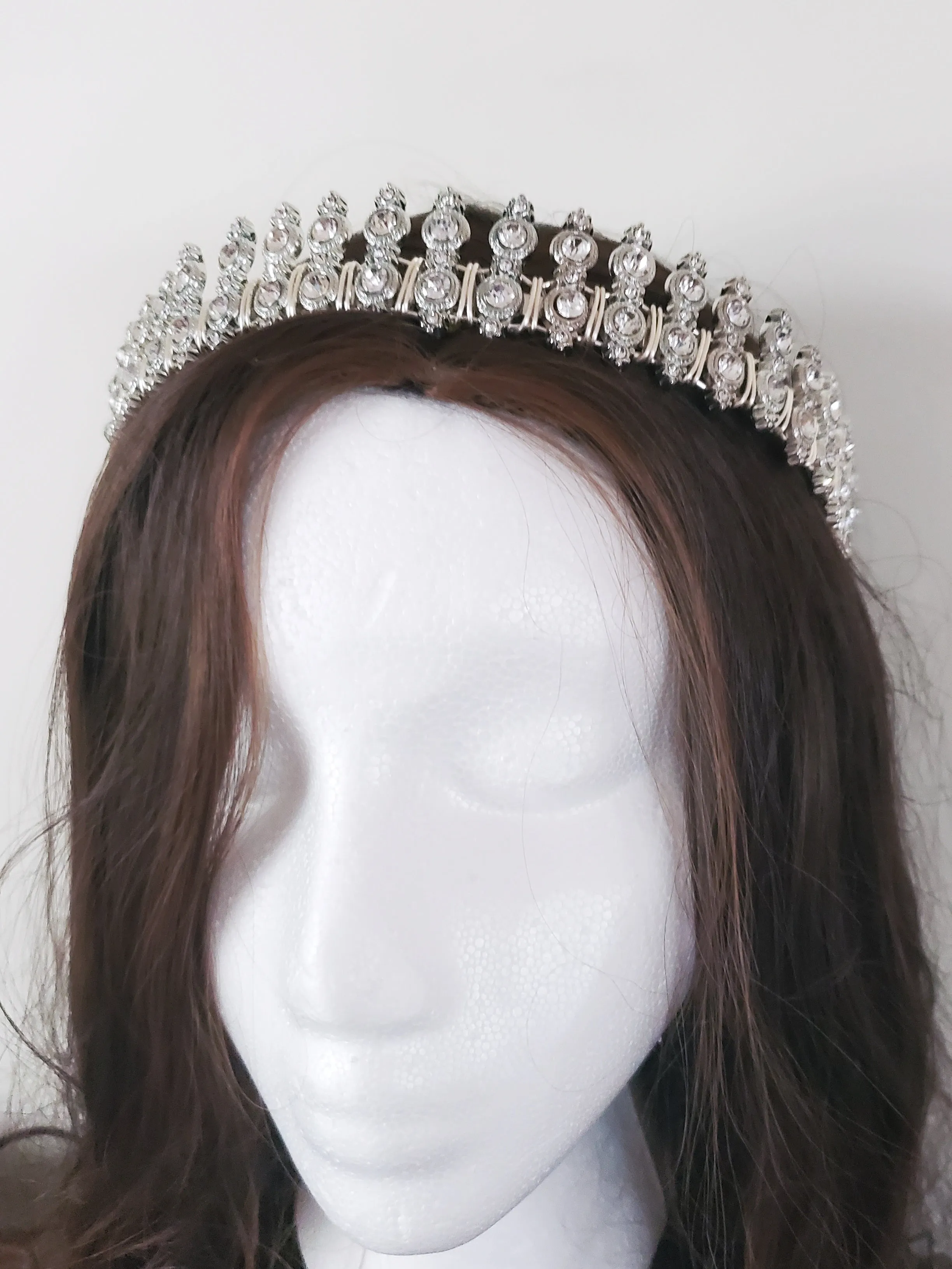 Heavy Rhinestone Tiara Headband Crown