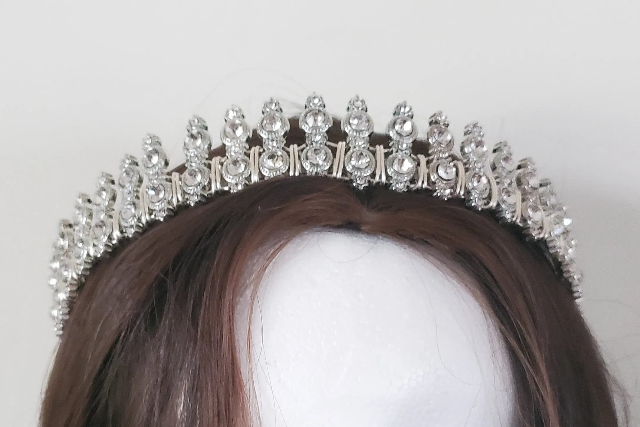 Heavy Rhinestone Tiara Headband Crown