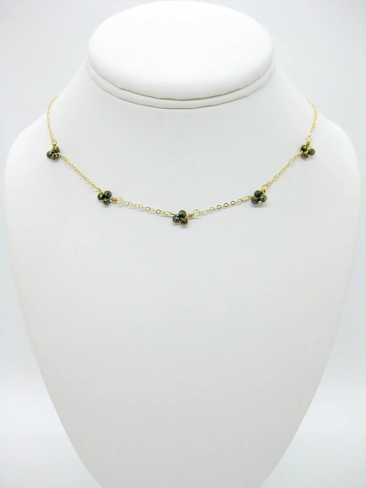 Hyacinth: Pyrite Choker - n546