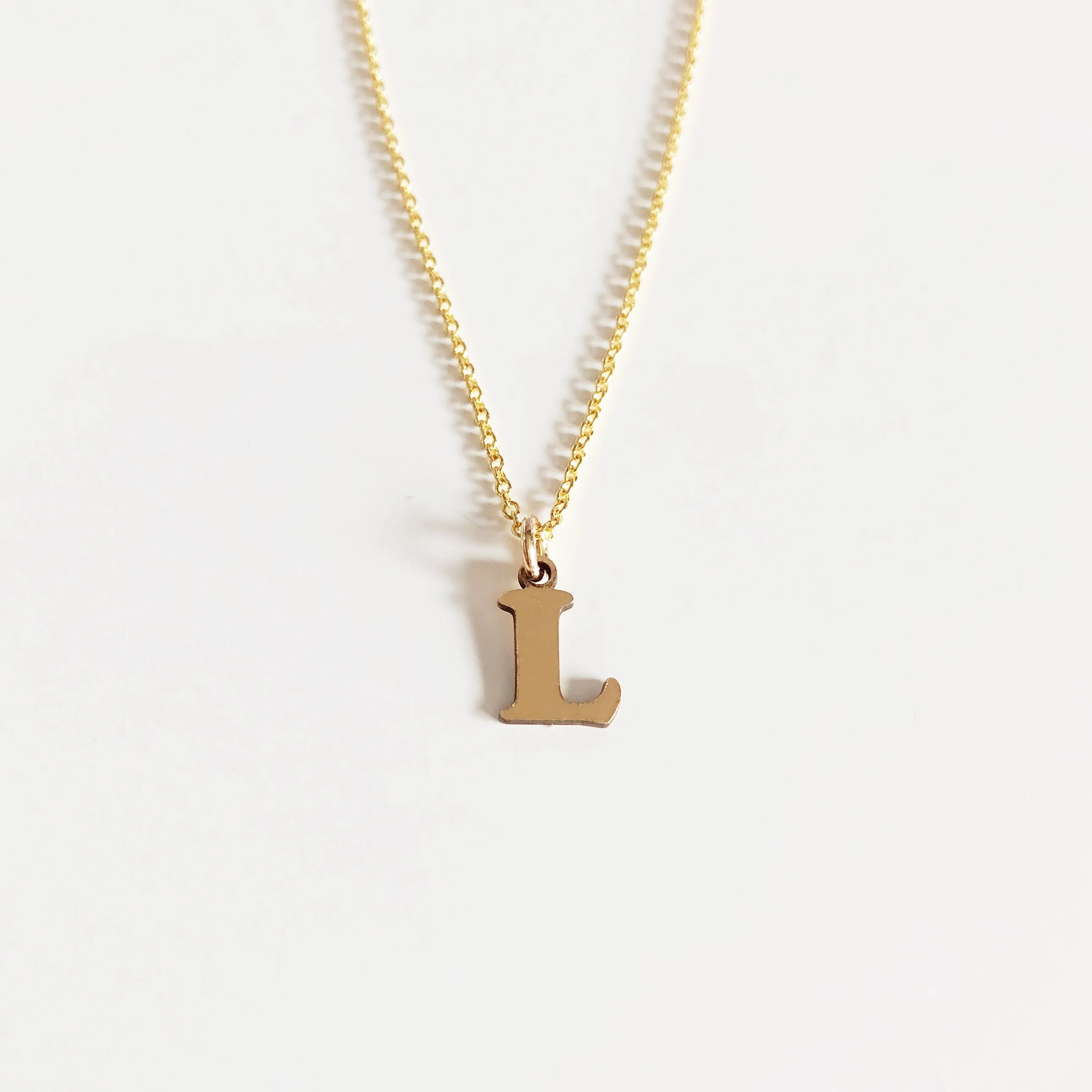 Initial charm necklace (N283)