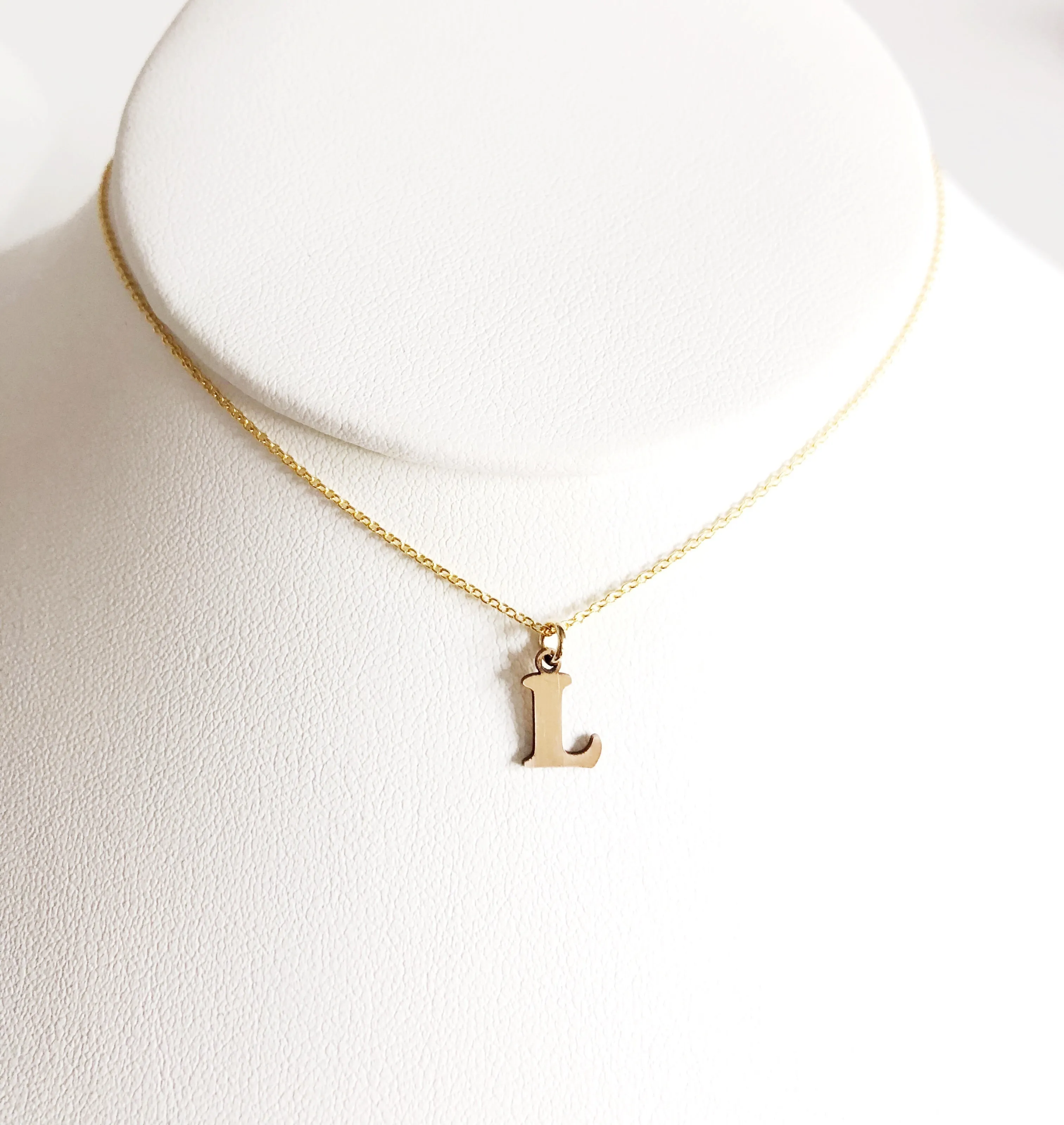 Initial charm necklace (N283)