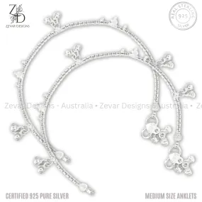 Kids Anklets in 925 Silver - Pair