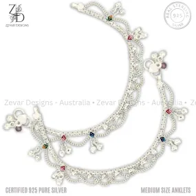 Kids Anklets in 925 Silver - Pair