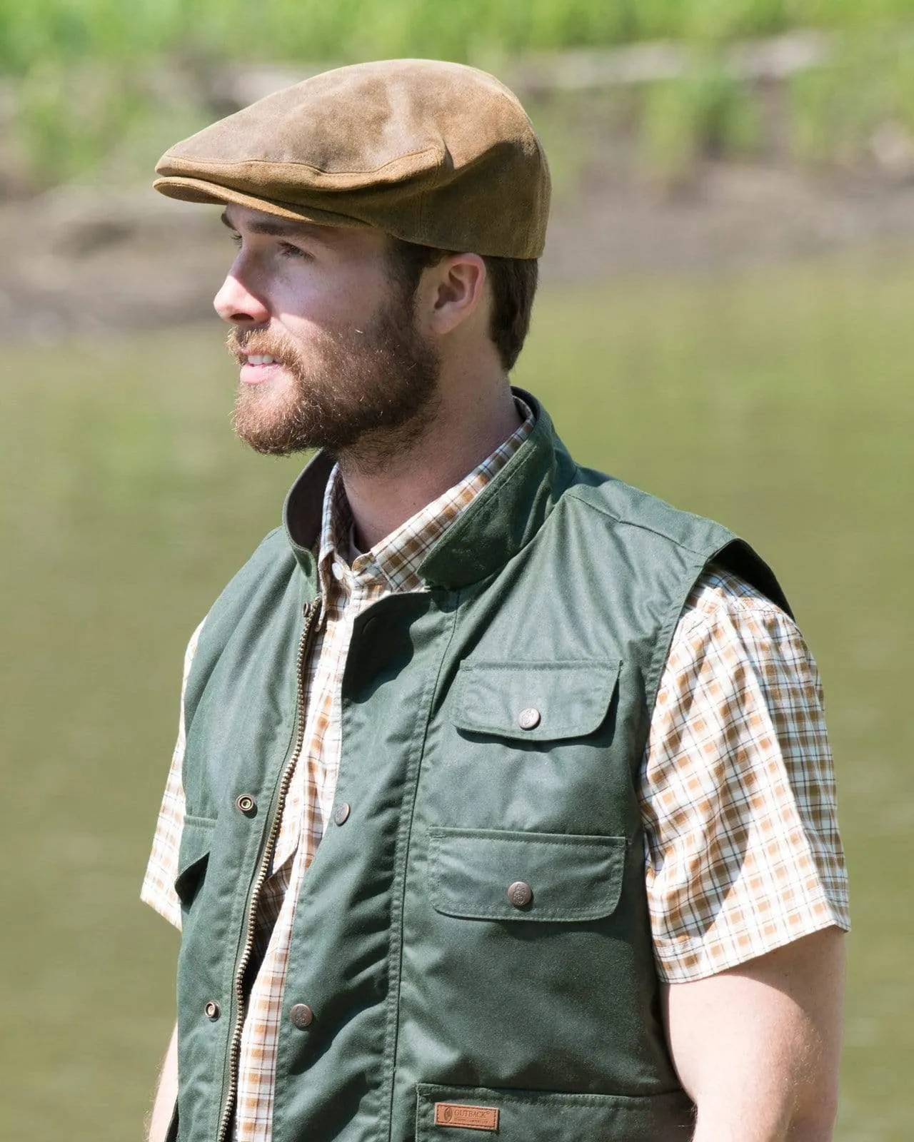 Leather Ascot Cap