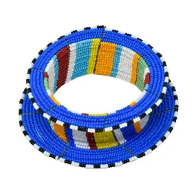 Maasai Ream Beaded Bangle - Maasai Colors