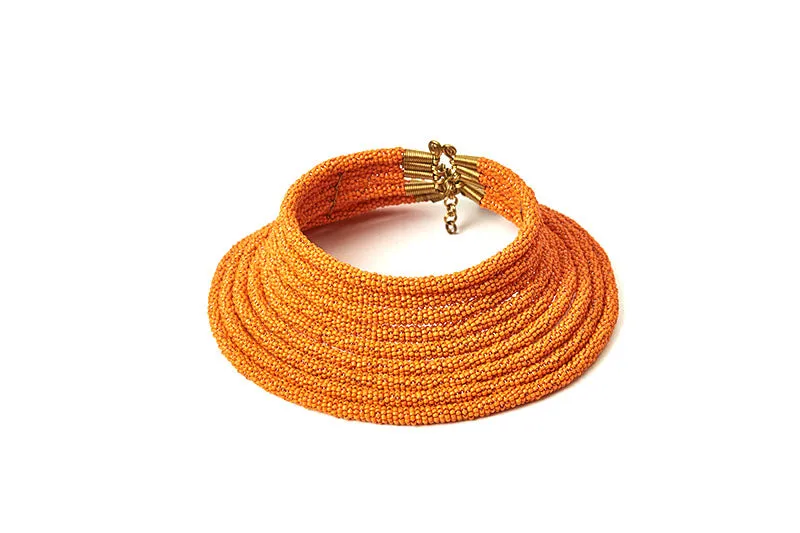 Maruku Beaded Choker Necklace - Multiple Colors