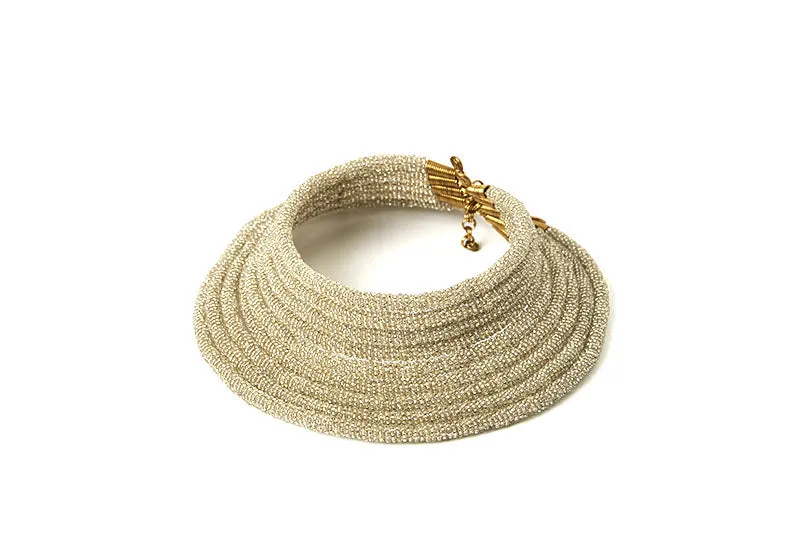 Maruku Beaded Choker Necklace - Multiple Colors