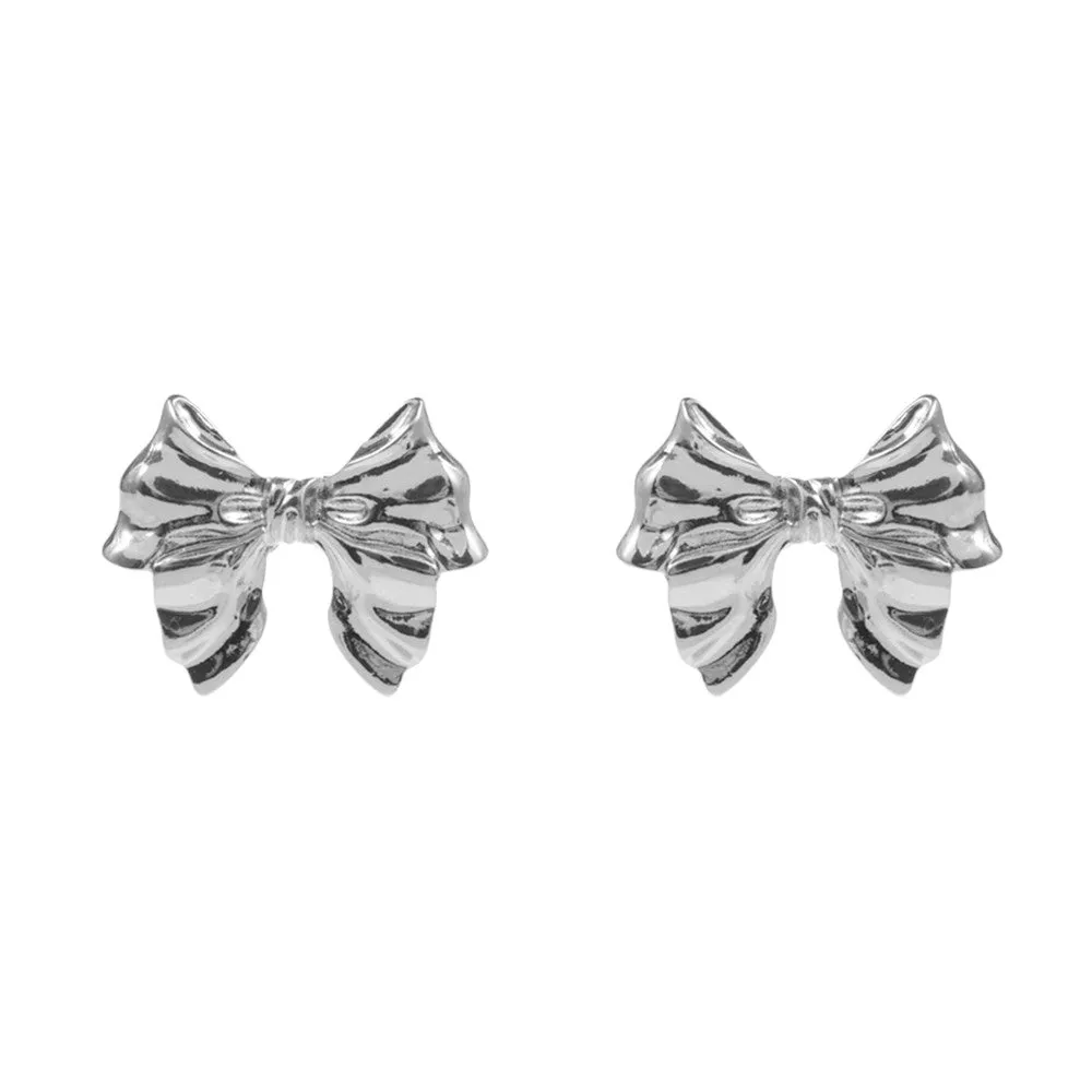 Metal Bow Earrings