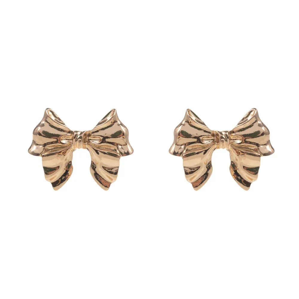 Metal Bow Earrings