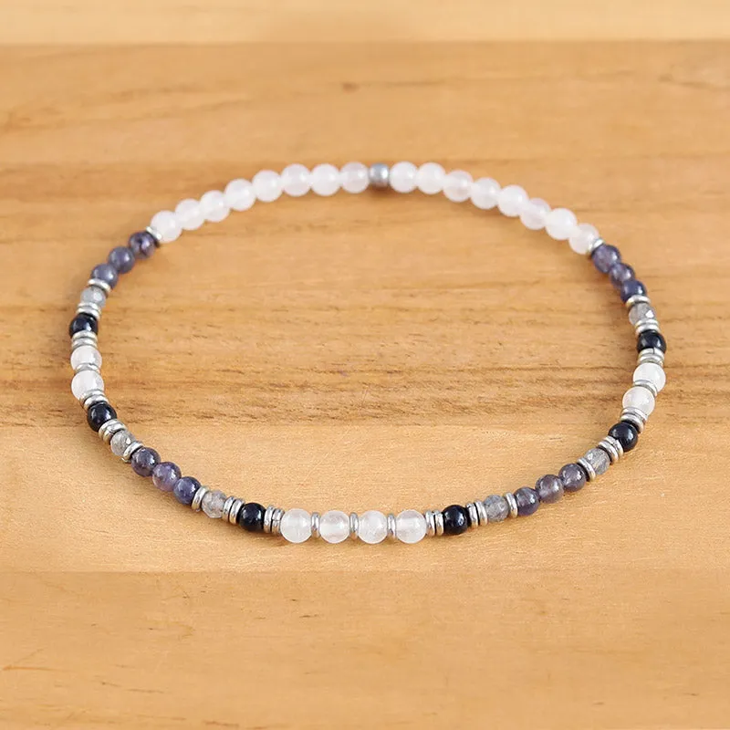 Miracles Selenite and Shungite Anklet