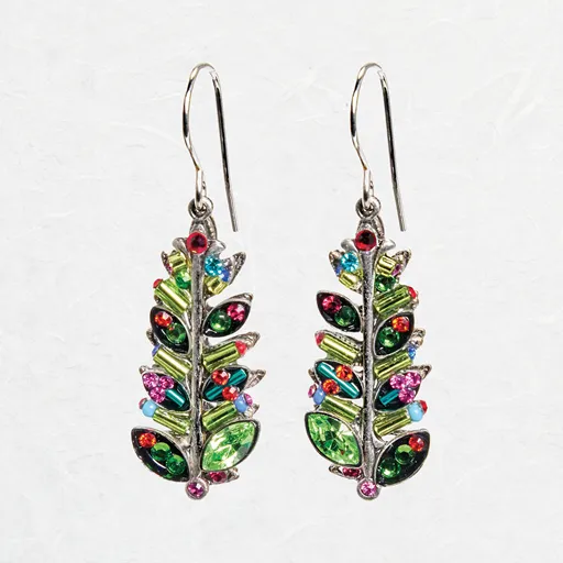 Mosaic Christmas Tree Earrings