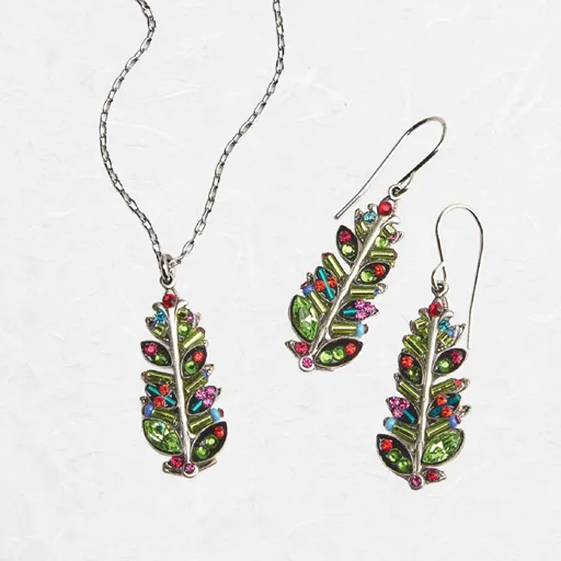 Mosaic Christmas Tree Earrings