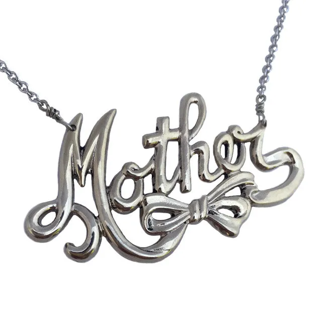 Mother in Script Necklace