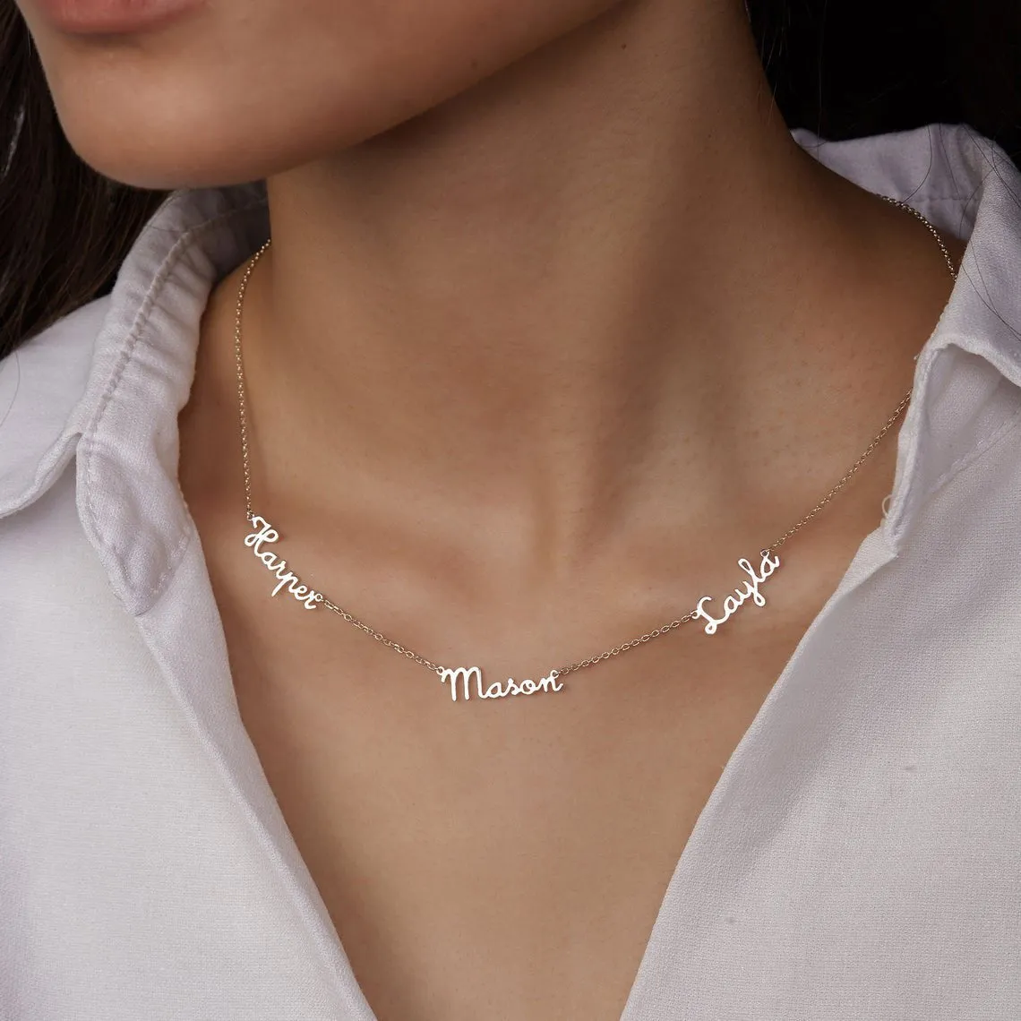 Multiple Name Necklace Personalized Jewelry