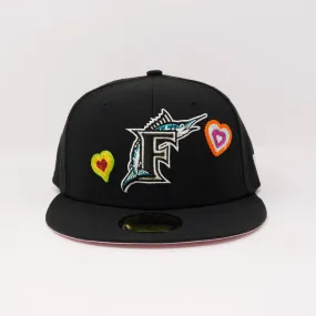 New Era 59Fifty MLB Chainstitch Heart Florida Marlins