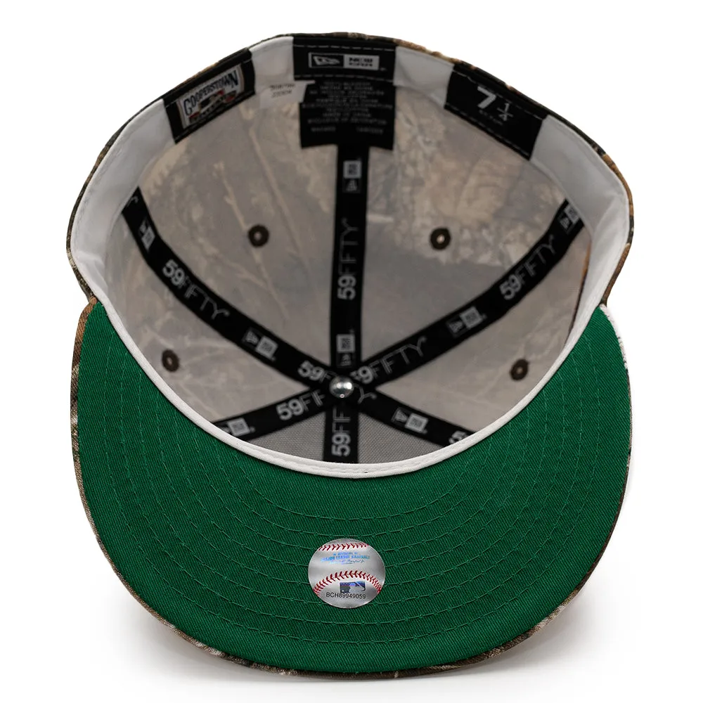 NEW ERA X FRESH RAGS 59FIFTY Florida Marlins Script 100th World Series SIDE PATCH - Real Tree Camo