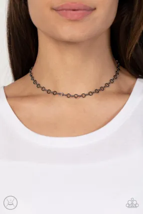 Paparazzi Keepin it Chic - Black Choker Necklace