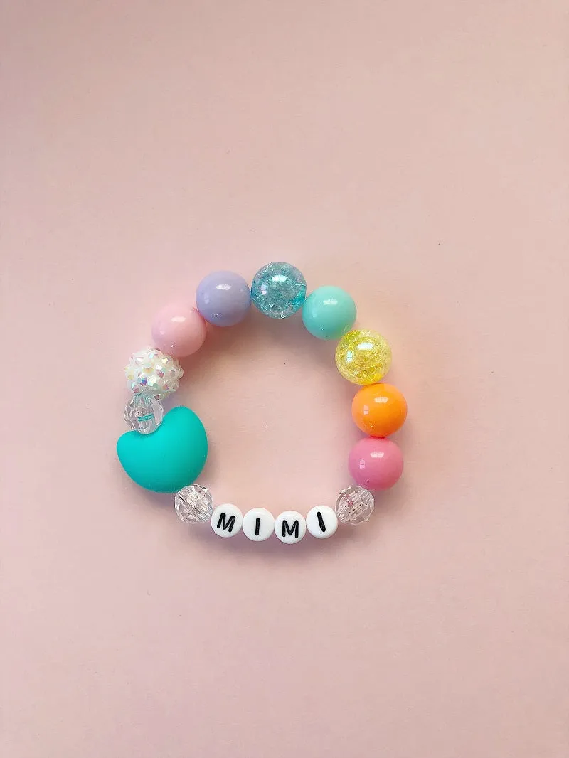 Rainbow Heart Bracelet - Personalized